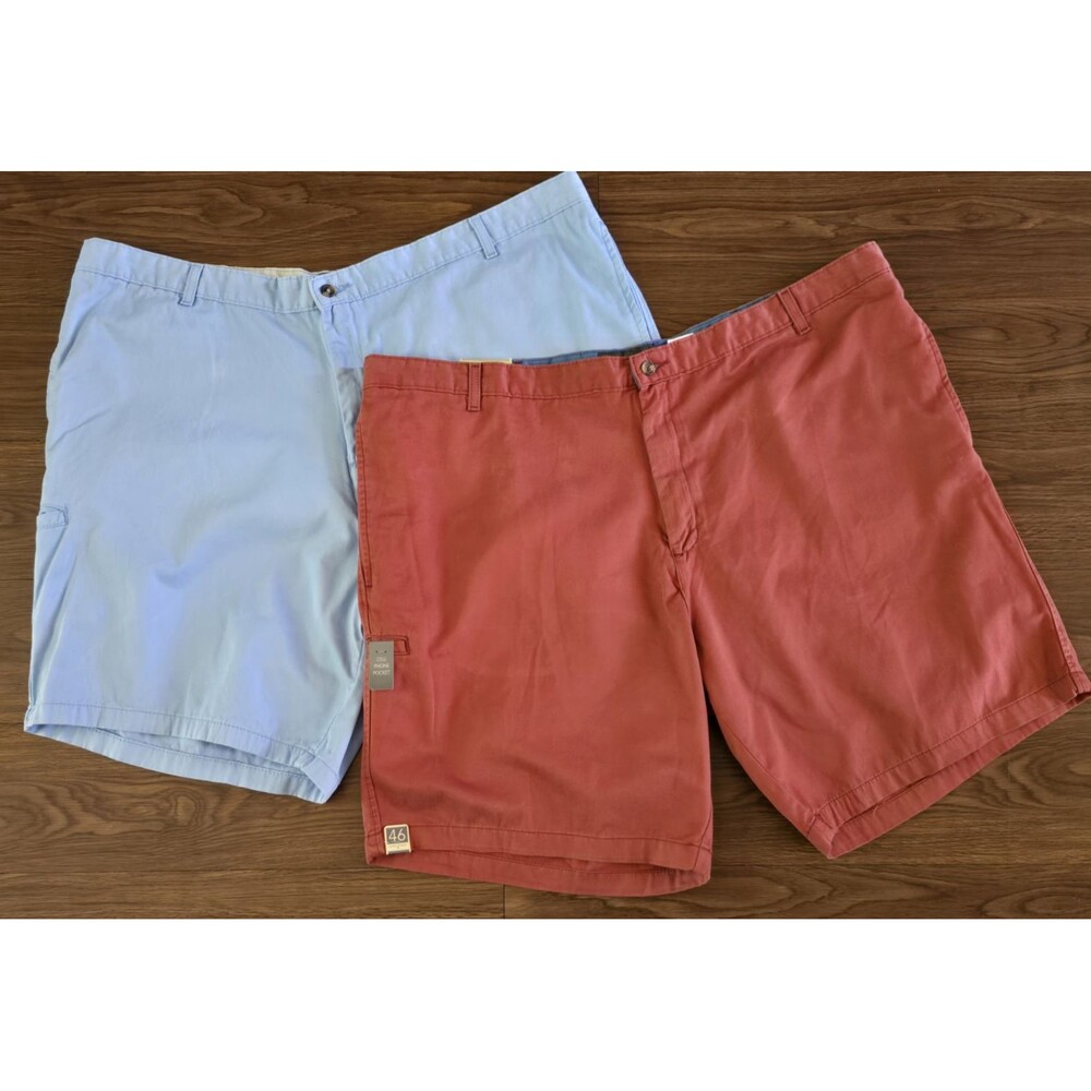 Men's Shorts- 2 Pair Saddlebred Shorts Size 46 NEW With Tags Rust/Blue
